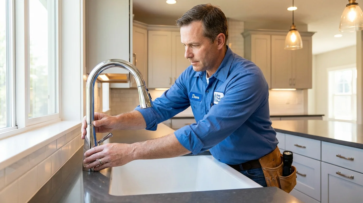 Kitchen faucet installation by Johns Plumbing LLC in Succasunna